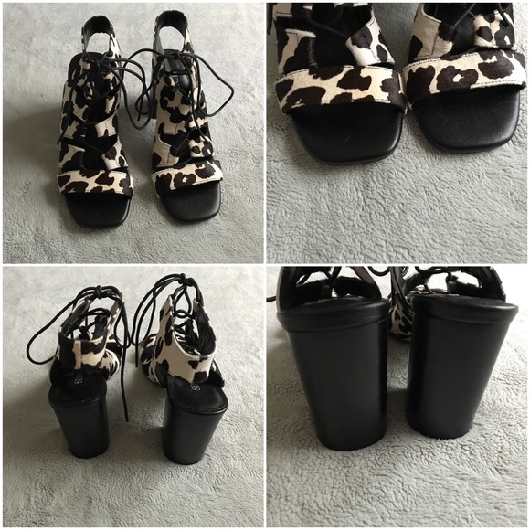 SENSO Rhiannon III Cow Hair Lace-up Heel Chalk - Picture 4 of 11